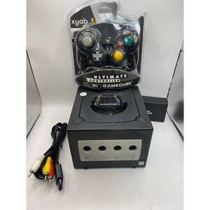 Nintendo GameCube Console DOL-001 Black W BLACK Controller +Wires